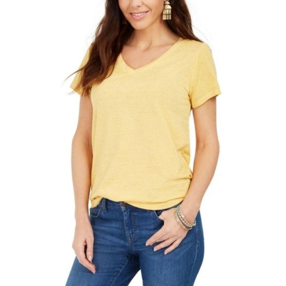NWT Style & Co Majito Mango Short Sleeve Top - Picture 1 of 1